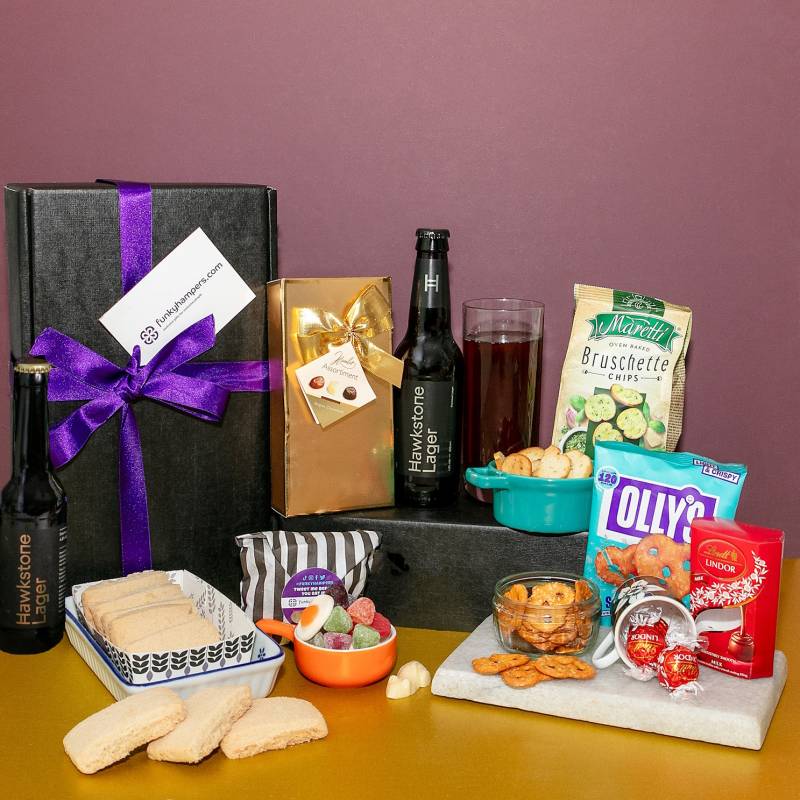 Hawkstone Lager And Snacks Hamper