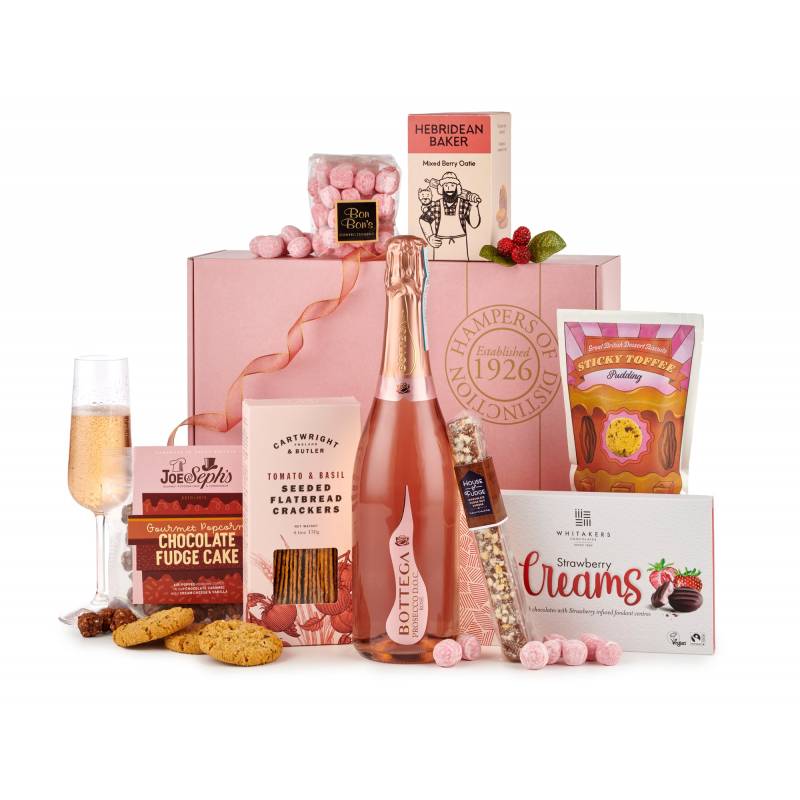 Luxury Rose Prosecco and Pink Treats Gift Box