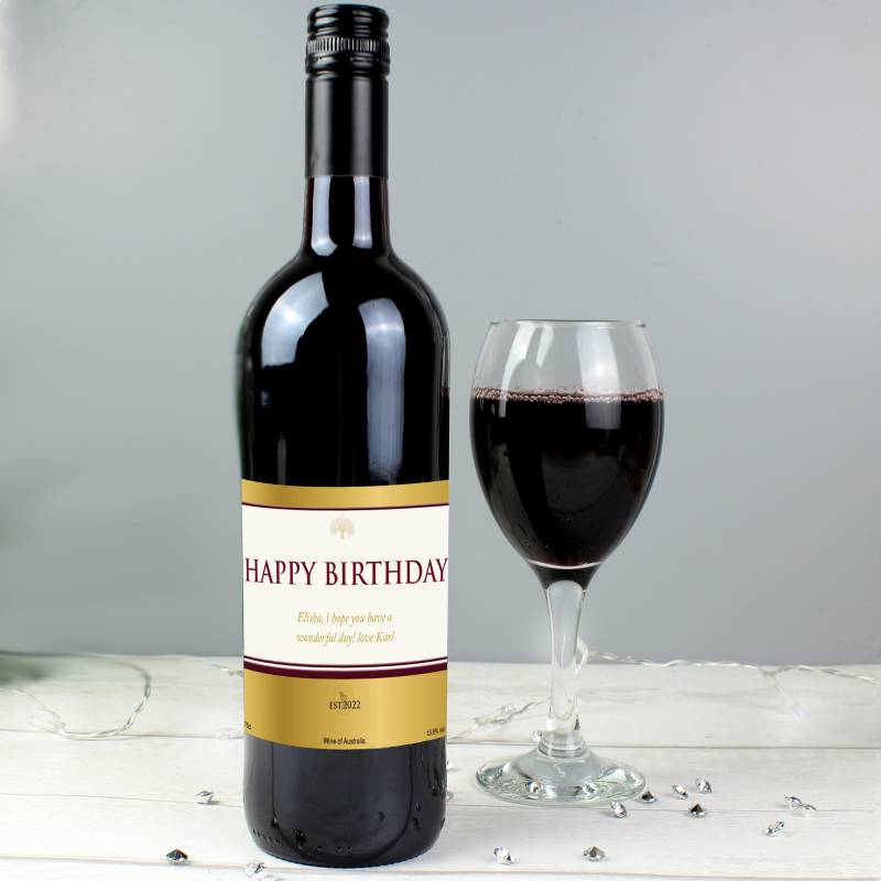 Personalised Gold Label Red Wine