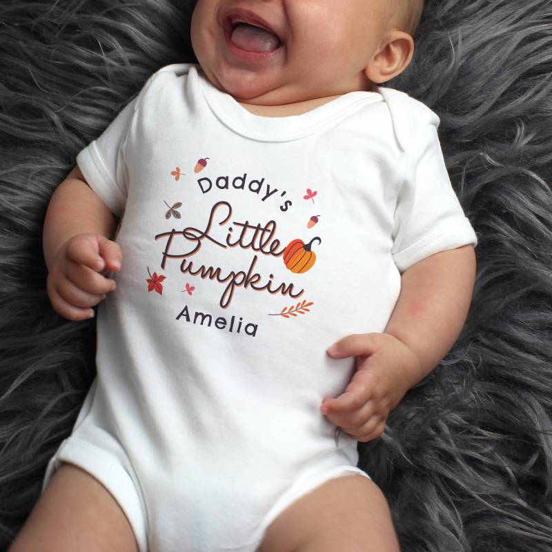 Personalised Little Pumpkin Baby Vest