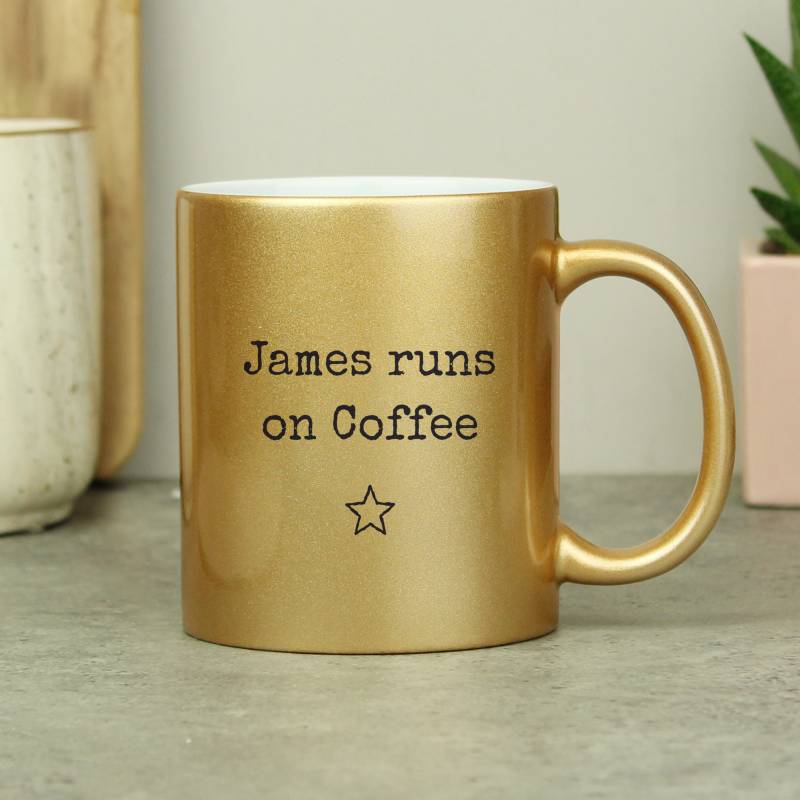 Personalised Free Text Gold Mug