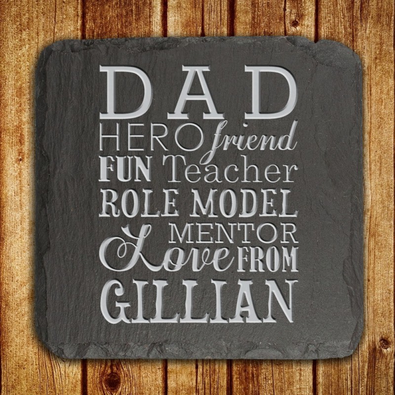 Personalised What Dad Means Slate Keepsake